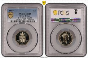 1988 £1 S-J6 Royal Shield MS68