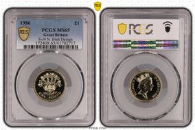 1986 £1 S-J4 N. Irish Design MS65