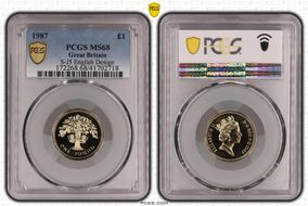 1987 £1 S-J5 English Design MS68