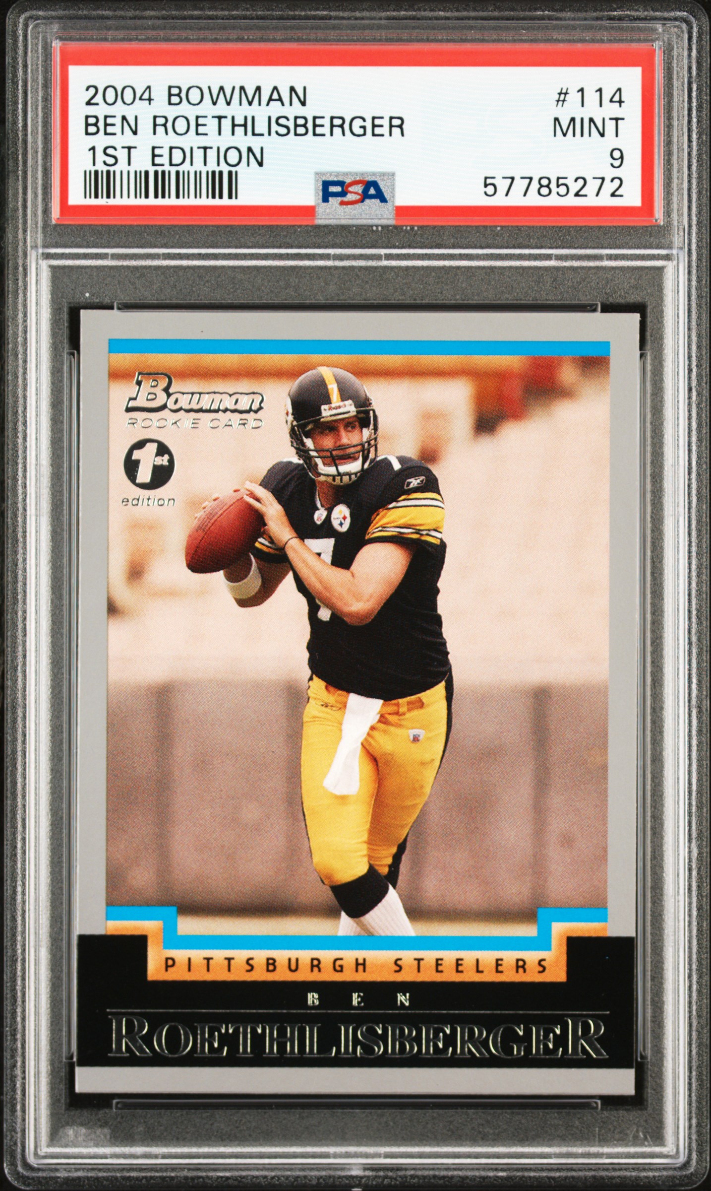 2004 Bowman 1st Edition #114 Ben Roethlisberger PSA 9