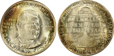 1947-D 50C Booker T. Washington MS67+