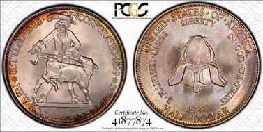 1938 50C New Rochelle MS67+