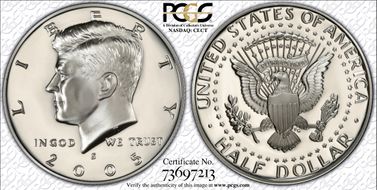 2005-S 50C Silver PR70DCAM