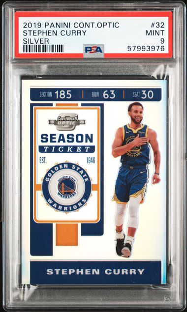 2019 Panini Contenders Optic #32 Stephen Curry – PSA MINT 9 on