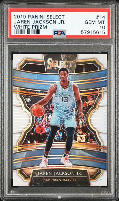 2019-20 Panini Select White Prizm #14 Jaren Jackson Jr. (#049/149