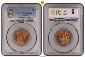 1908 5C Gad-165 F-119 MS66RD