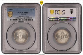 1907 1 Fr Gad-467 F-217 MS64