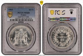 1965 10 Fr Gad-813 F-364 MS68