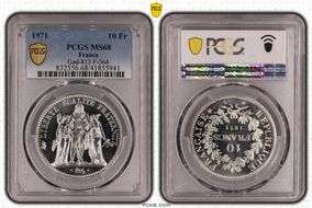 1971 10 Fr Gad-813 F-364 MS68