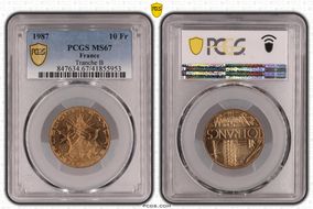 1987 10 Fr Tranche B MS67