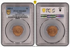 1889-A 2C Gad-105 F-109 MS64RD