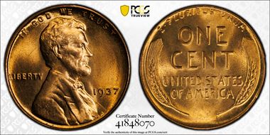1937 1C MS66RD