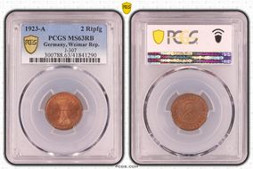 1923-A 2 Rtpfg J-307 MS63RB