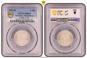 1933-D 2 Mk Luther J-352 MS64