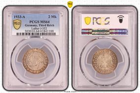 1933-A 2 Mk Luther J-352 MS64
