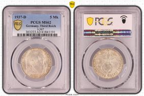1937-D 5 Mk J-367 MS62