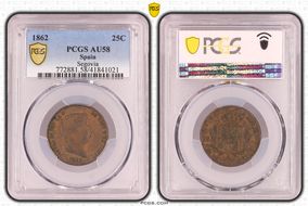 1862 25C Segovia AU58BN
