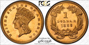1886 G$1 MS67