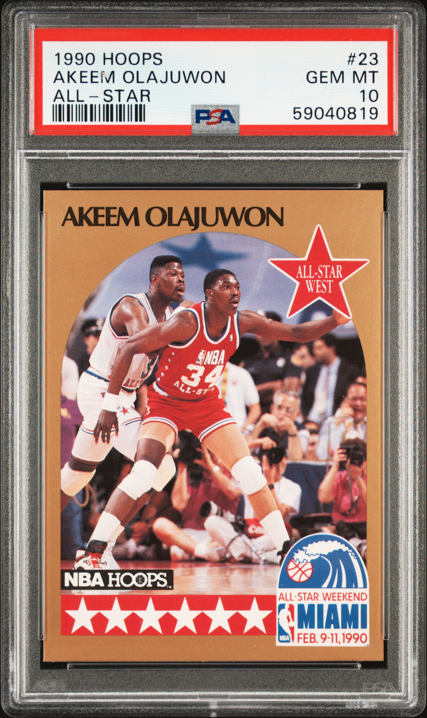 1990 Hoops 23 Akeem Olajuwon All-Star PSA 10