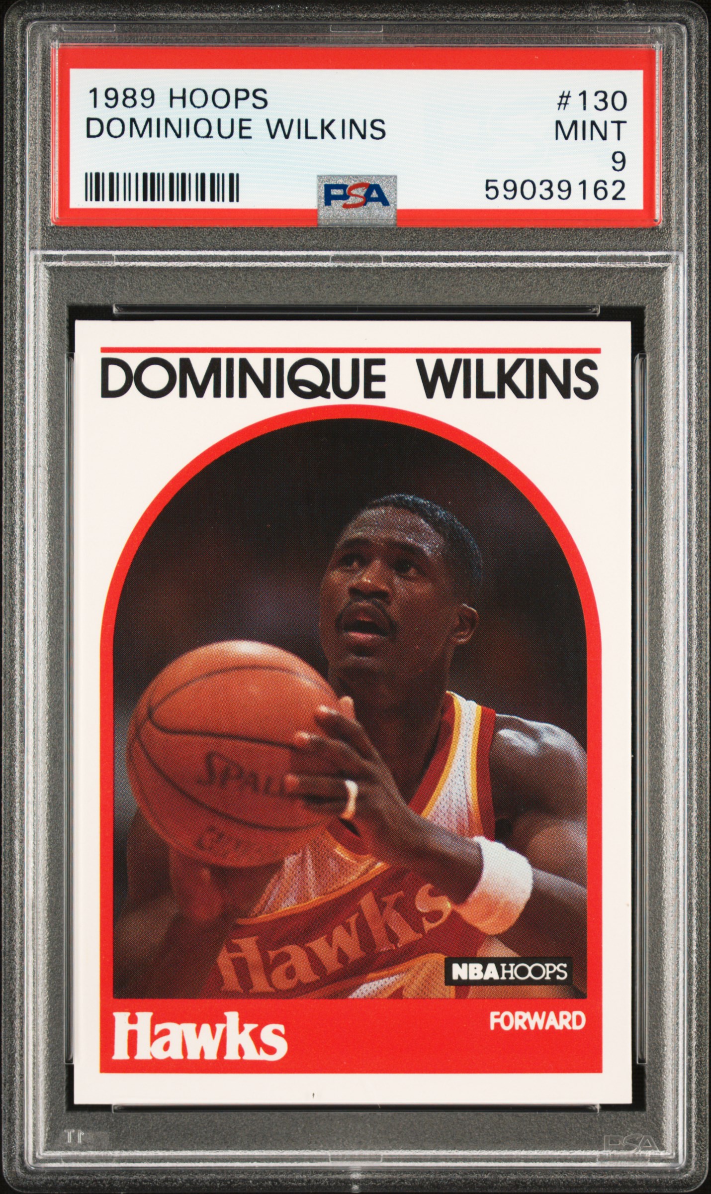 1989 Hoops 130 Dominique Wilkins PSA 9