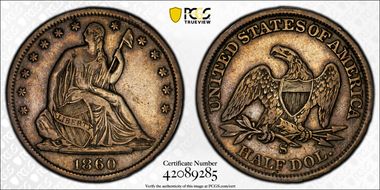 1860-S 50C WB-1, Large S VF35