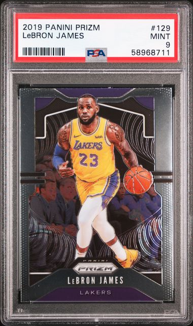 2019 Panini Prizm 129 LeBron James – PSA MINT 9 on Goldin Auctions