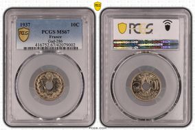 1937 10C Gad-286 F-138 MS67