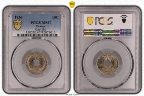 1936 10C Gad-286 F-138 MS67