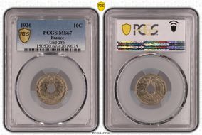 1936 10C Gad-286 F-138 MS67
