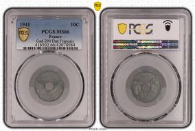 1941 10C Gad-290 F-141 Etat Francais MS66