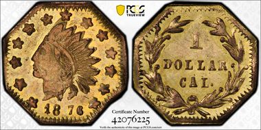 1876 G$1 BG-1113 AU55