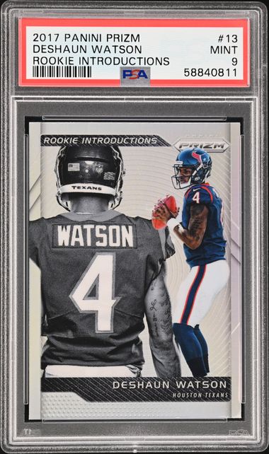 2017 Panini Prizm Rookie Introductions #13 Deshaun Watson PSA 9 on