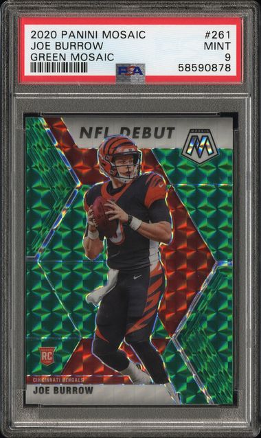 2020 Panini Mosaic Green #261 Joe Burrow front