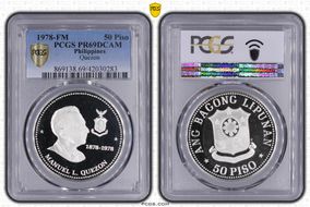 1978-FM 50 P Quezon KM-222  Ag PR69DCAM