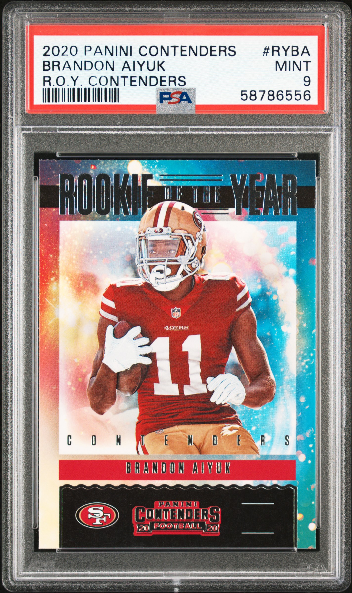 2020 Panini Contenders Rookie Of The Year Contenders #RYBA Brandon Aiyuk – PSA MINT 9