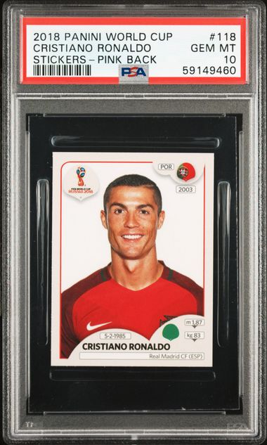 2018 Panini World Cup Stickers Pink Back #118 Cristiano Ronaldo