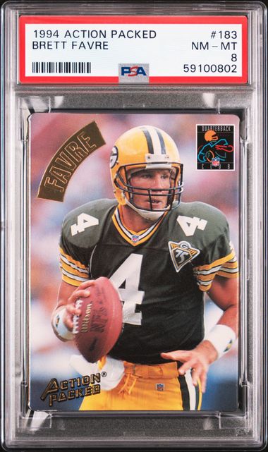 1994 Action Packed 183 Brett Favre - PSA NM-MT 8 on Goldin Auctions