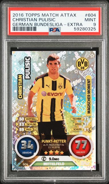 Christian Pulisic Rookie 2016 Donruss PSA 9 2024