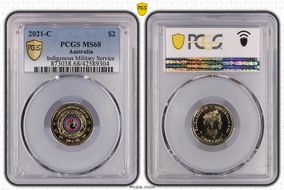 2021-C $2 Indigenous Military Service Colorized MS68