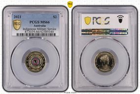 2021 $2 Indigenous Military Service Colorized MS66