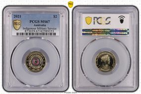 2021 $2 Indigenous Military Service Colorized MS67