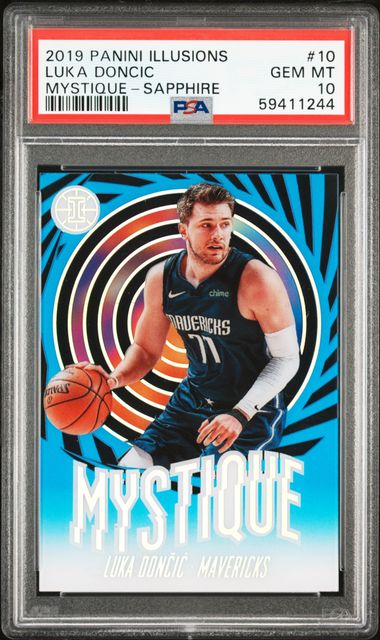 2019 Panini Illusions Mystique Sapphire #10 Luka Doncic PSA 10 on