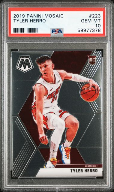 2019 Panini Mosaic #223 Tyler Herro Rookie Card – PSA GEM MT 10 on