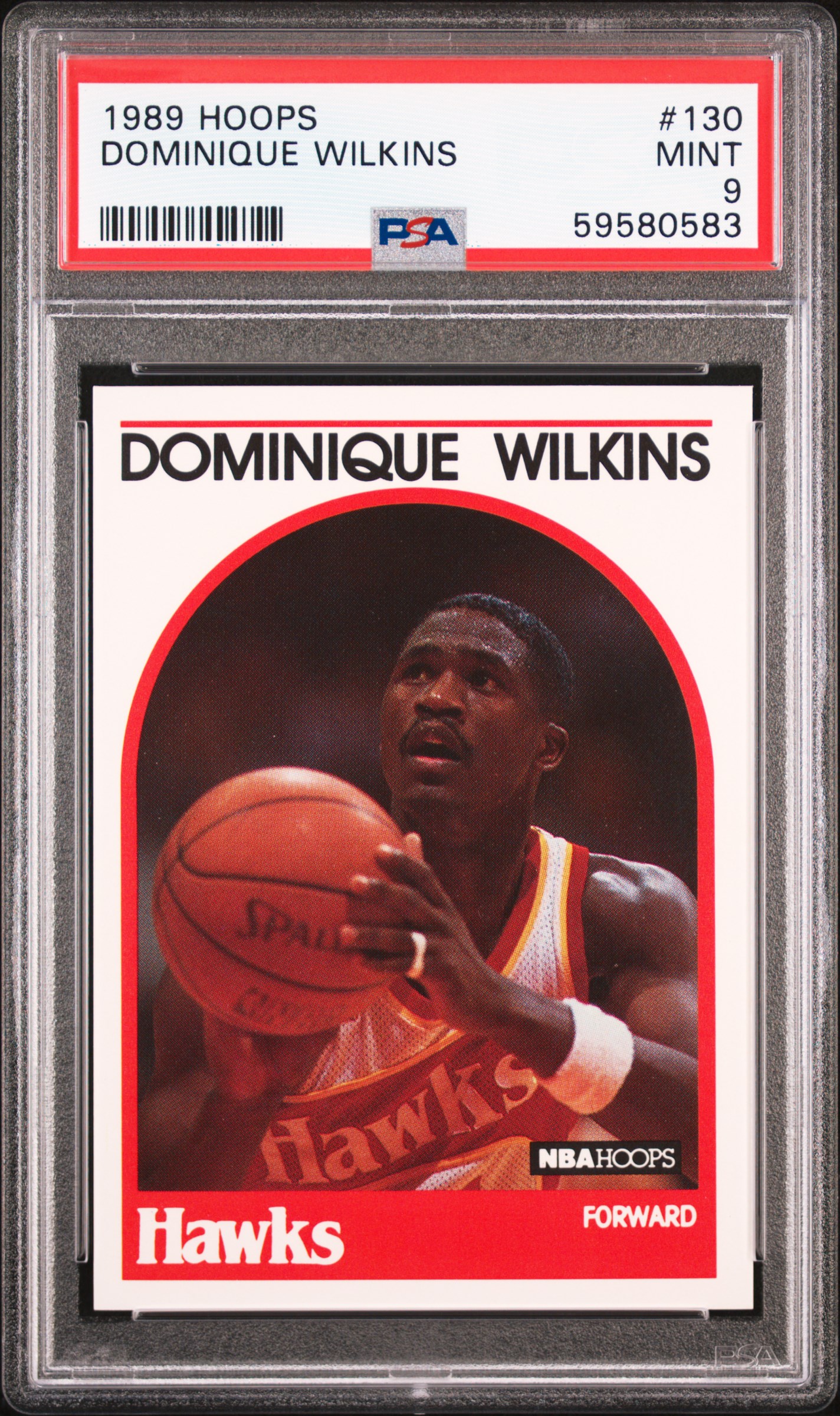 1989 Hoops #130 Dominique Wilkins PSA 9