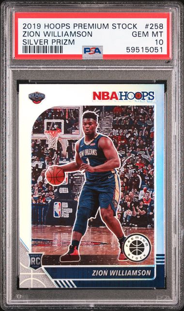 2019 Panini Hoops Premium Stock Silver Prizm 258 Zion Williamson