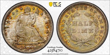 1840 H10C No Drapery MS67+ 