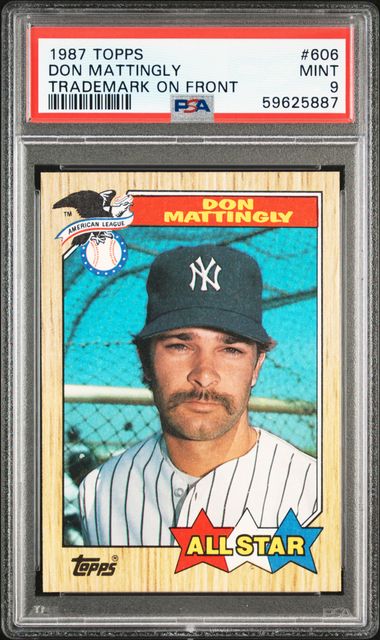 1984 Donruss #248 Don Mattingly New York Yankees Rookie Baseball Card Psa 9  Mint