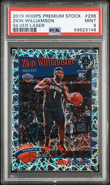 2019 Panini Hoops Premium Stock Silver Laser #296 Zion Williamson