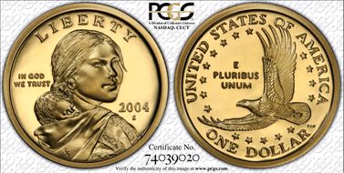 2004-S SAC$1 PR70DCAM