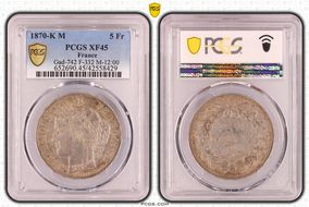 1870-K M 5 Fr Gad-742 F-332 M-12:00 XF45